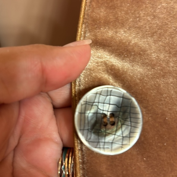 Gold/Brown Vintage Velour Costume Jacket Size Medium - Picture 4 of 6